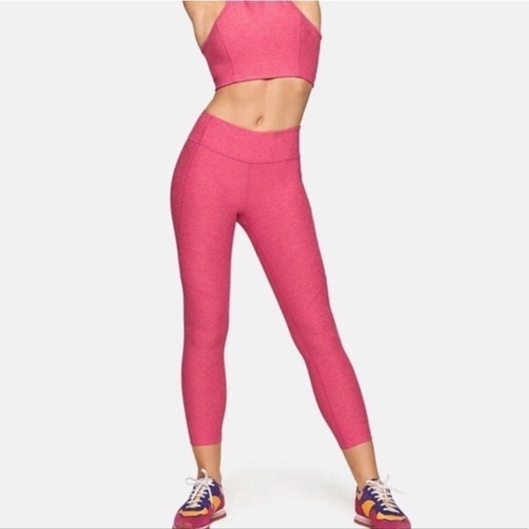 Outdoor Voices Flamingo Pink Warmup Leggings - Picture 1 of 5